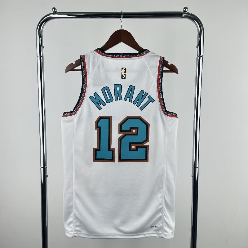 Memphis Grizzlies 24/25 White Classics Basketball Jersey (Hot Press)