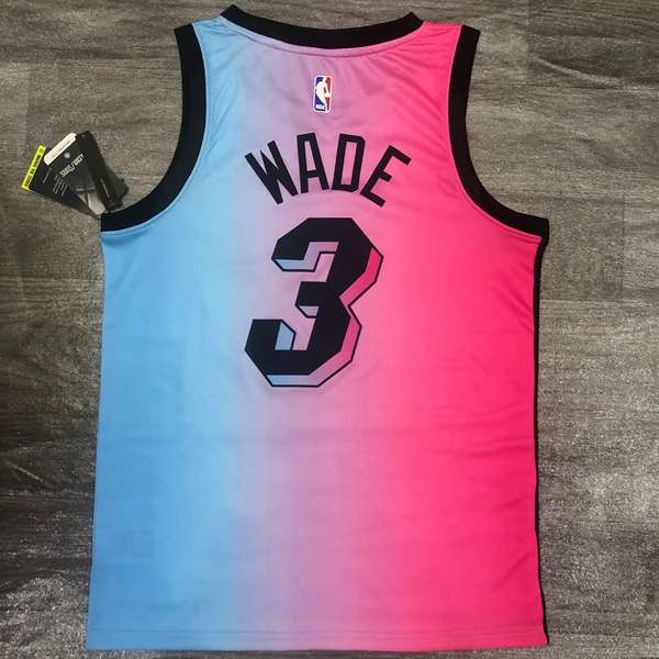 Miami Heat 20/21 Pink Blue City Basketball Jersey (Hot Press)