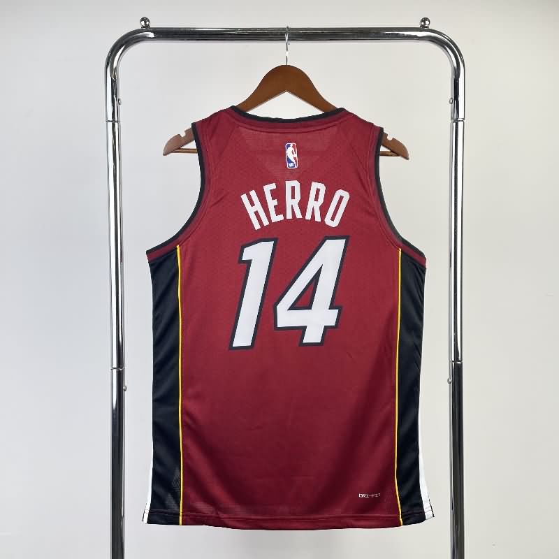 Miami Heat 22/23 Red AJ Basketball Jersey (Hot Press)