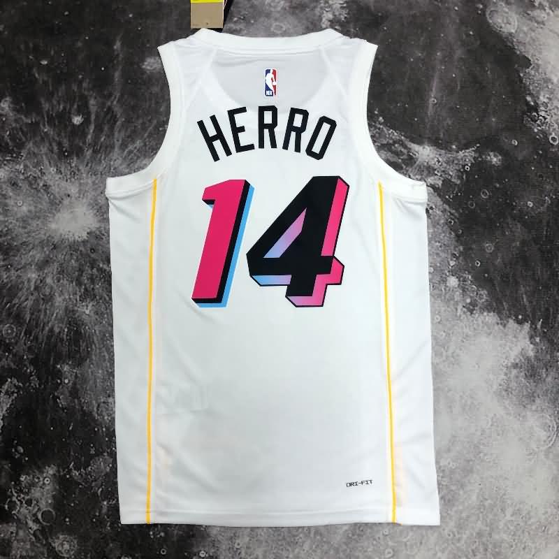 Miami Heat 22/23 White City Basketball Jersey (Hot Press)