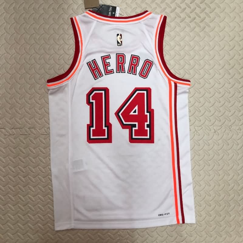 Miami Heat 22/23 White Classics Basketball Jersey (Hot Press)