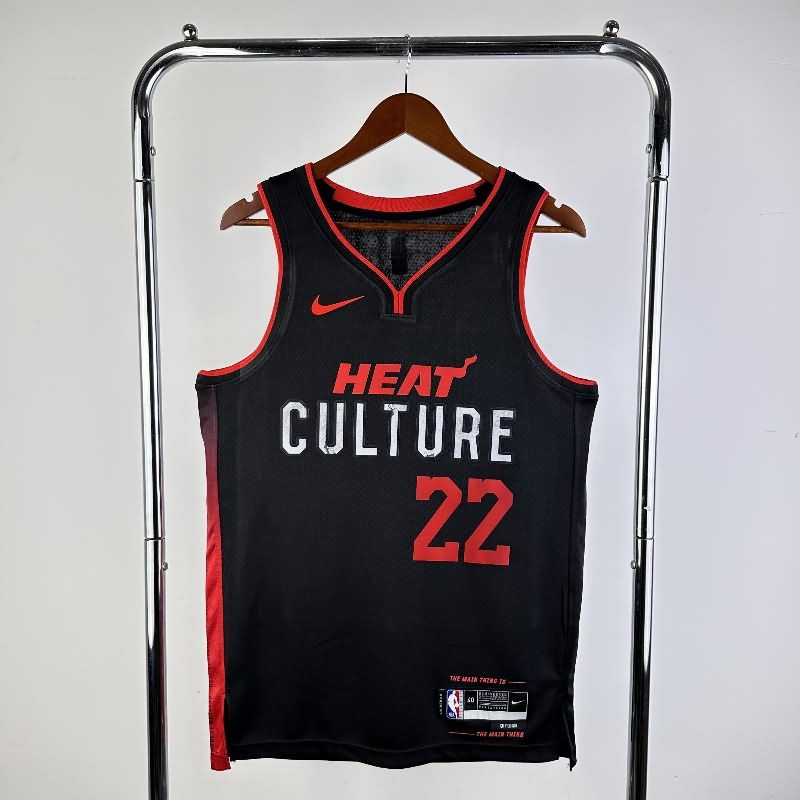 Miami Heat 23/24 Black City Basketball Jersey (Hot Press)