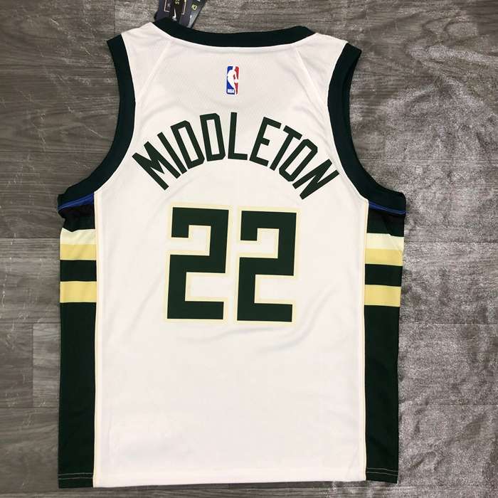 Milwaukee Bucks 20/21 White Basketball Jersey (Hot Press)