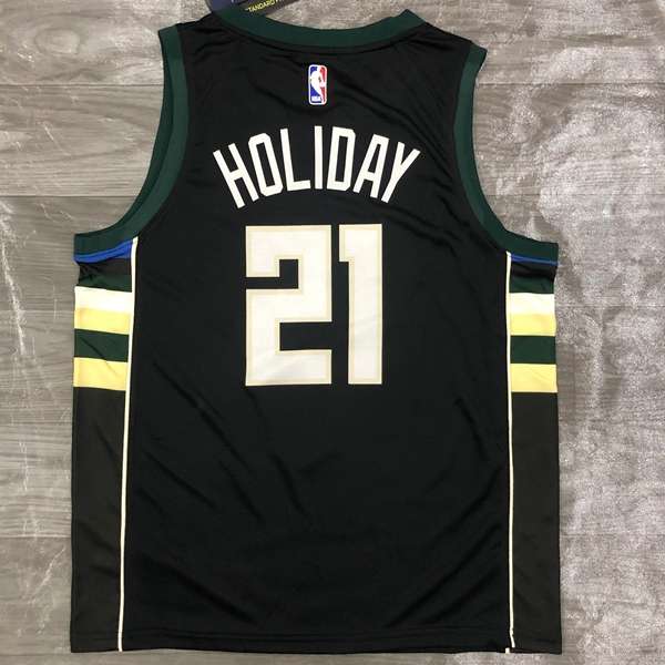 Milwaukee Bucks 2020 Black Basketball Jersey (Hot Press)