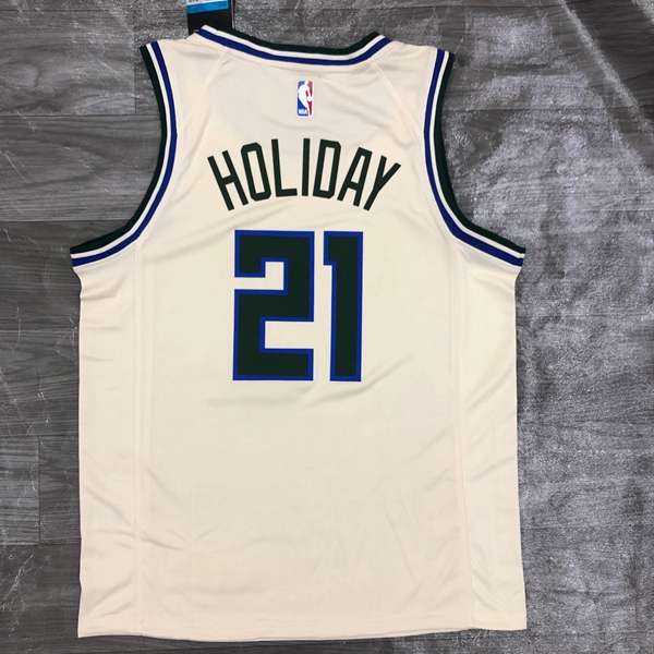 Milwaukee Bucks 2020 White Basketball Jersey (Hot Press)