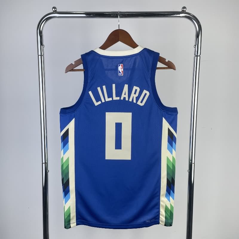 Milwaukee Bucks 22/23 Blue City Basketball Jersey (Hot Press)