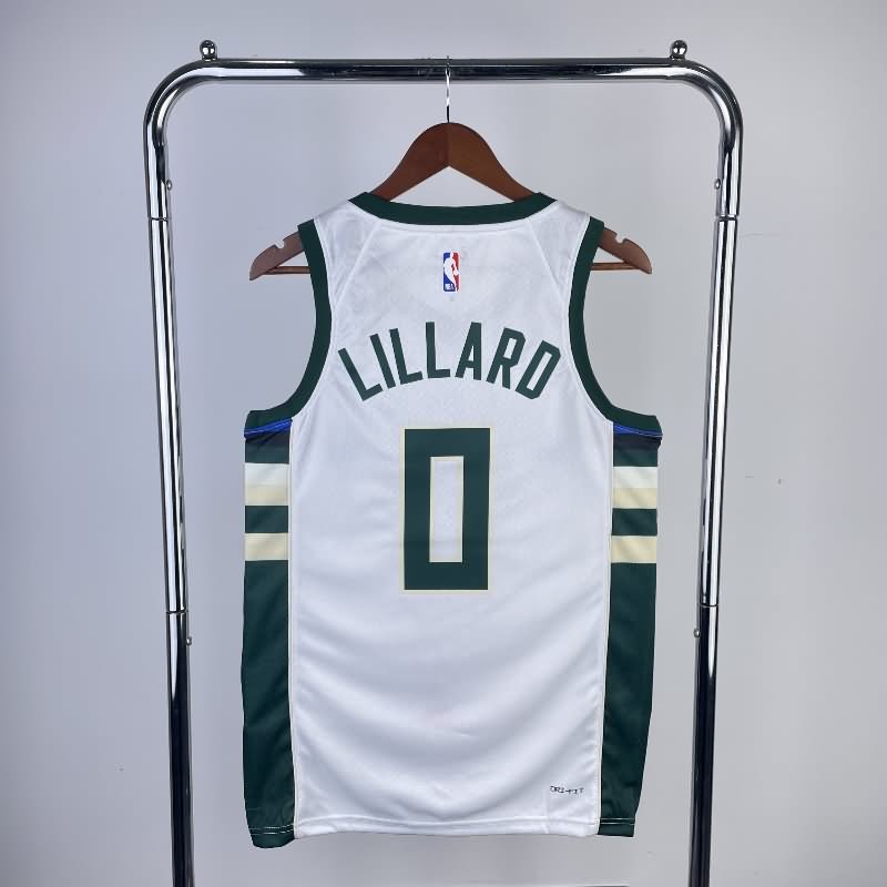 Milwaukee Bucks 22/23 White Basketball Jersey (Hot Press)