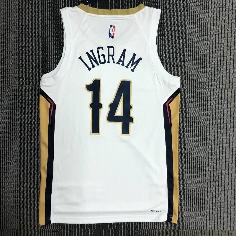 New Orleans Pelicans 21/22 White Basketball Jersey (Hot Press)