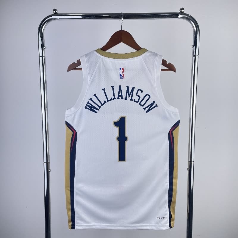 New Orleans Pelicans 22/23 White Basketball Jersey (Hot Press)