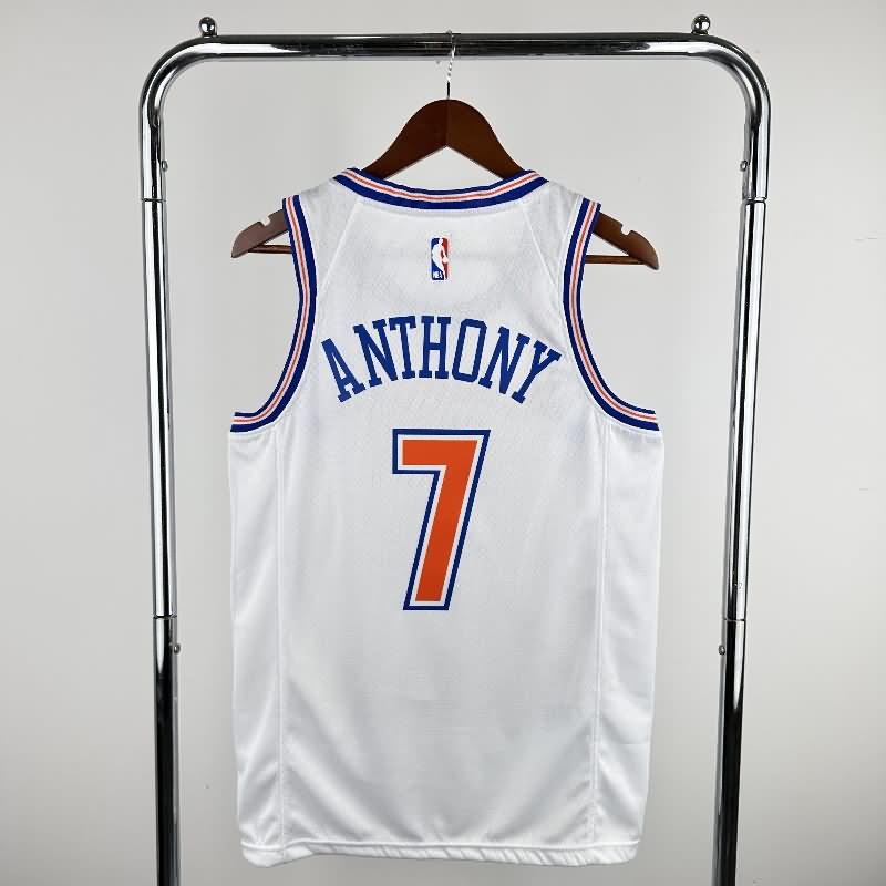 New York Knicks 18/19 White Basketball Jersey (Hot Press)