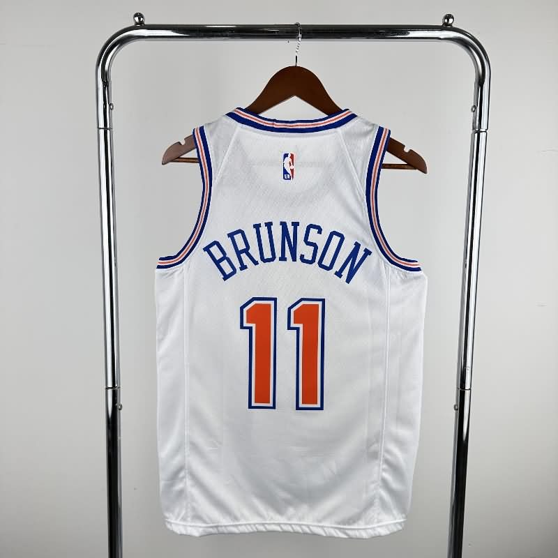 New York Knicks 18/19 White Basketball Jersey (Hot Press)