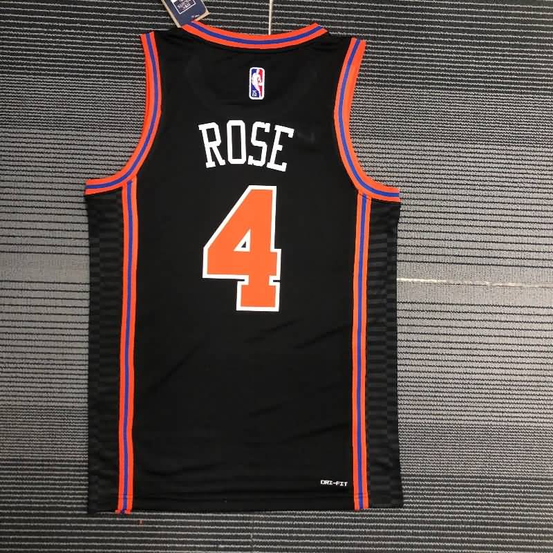 New York Knicks 21/22 Black City Basketball Jersey (Hot Press)