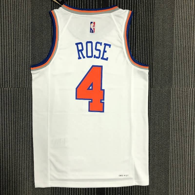 New York Knicks 21/22 White Basketball Jersey (Hot Press)