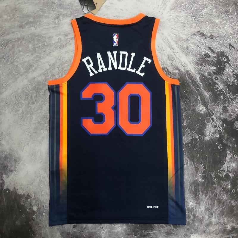 New York Knicks 22/23 Black AJ Basketball Jersey (Hot Press)