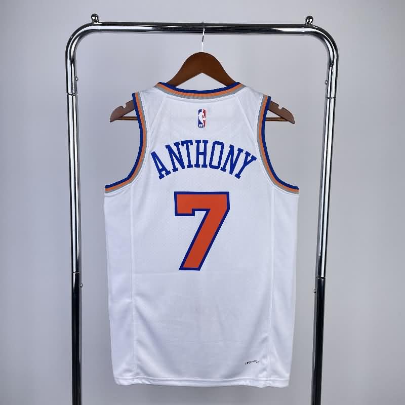 New York Knicks 22/23 White Basketball Jersey (Hot Press)