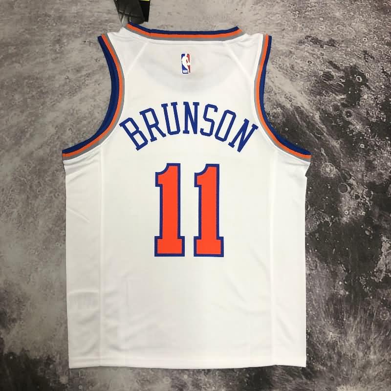 New York Knicks White Basketball Jersey (Hot Press)