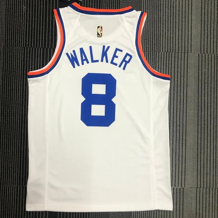 New York Knicks White Classics Basketball Jersey (Hot Press)