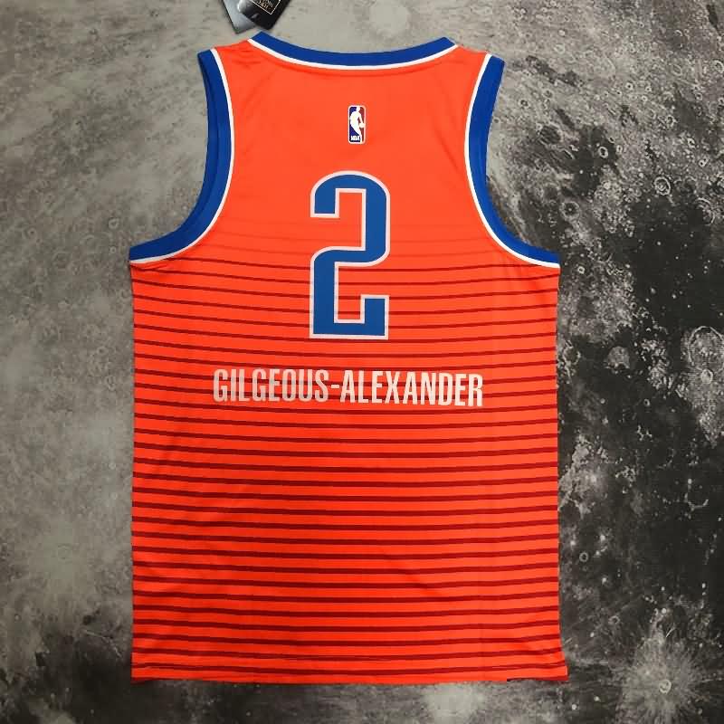 Oklahoma City Thunder 20/21 Orange Basketball Jersey (Hot Press)