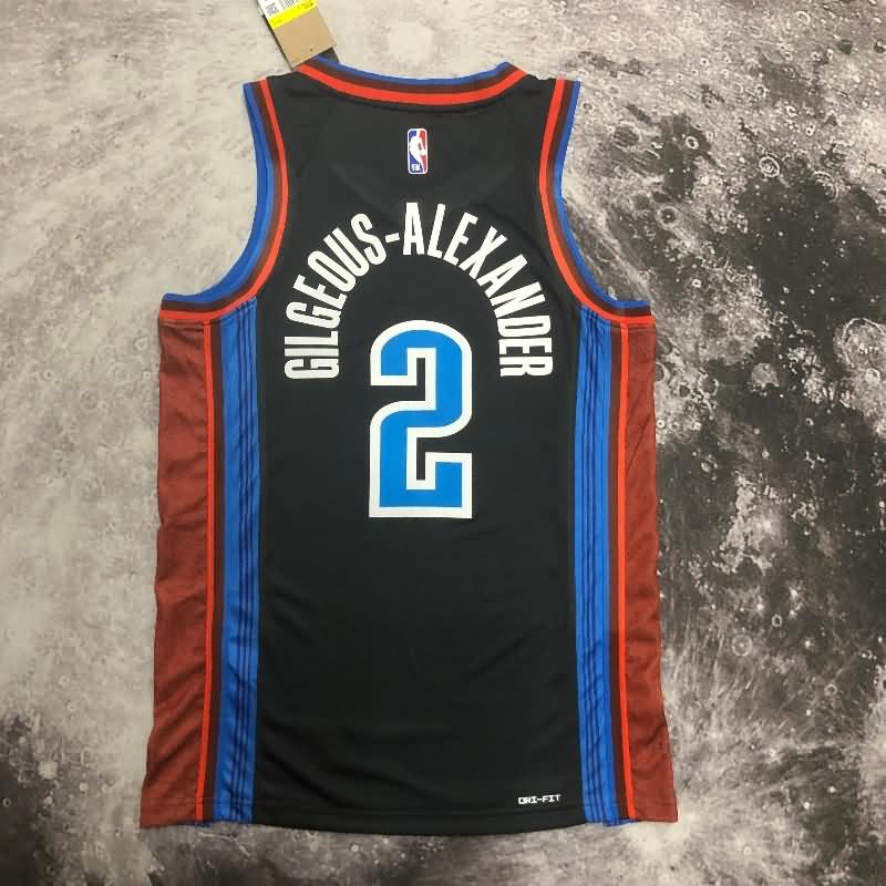 Oklahoma City Thunder 22/23 Black City Basketball Jersey (Hot Press)