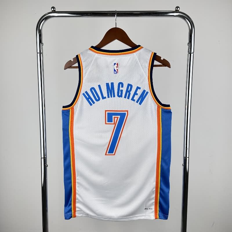 Oklahoma City Thunder 22/23 White Basketball Jersey (Hot Press)