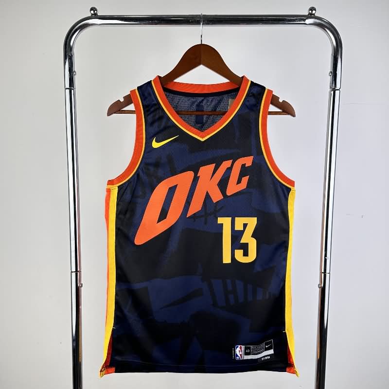 Oklahoma City Thunder 23/24 Black City Basketball Jersey (Hot Press)