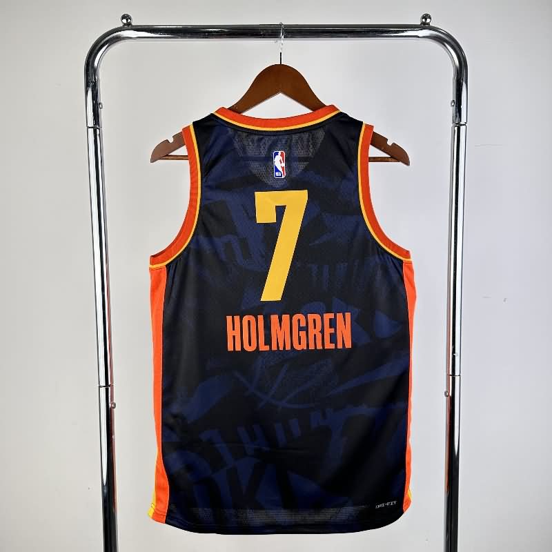 Oklahoma City Thunder 23/24 Black City Basketball Jersey (Hot Press)