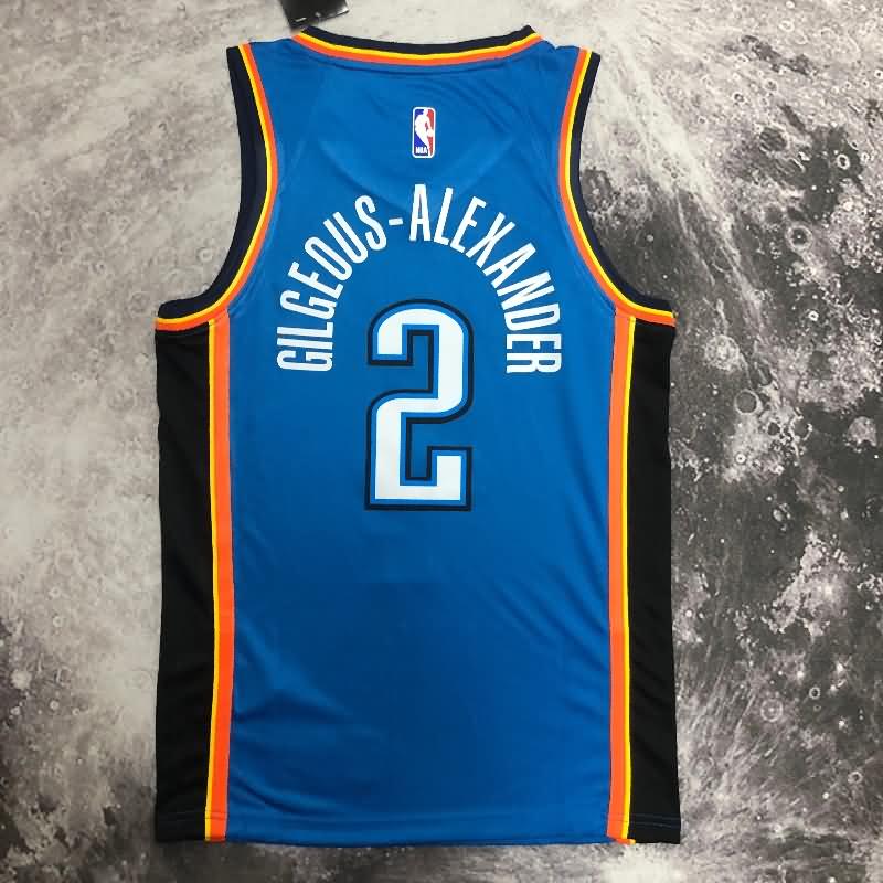 Oklahoma City Thunder Blue Basketball Jersey (Hot Press)