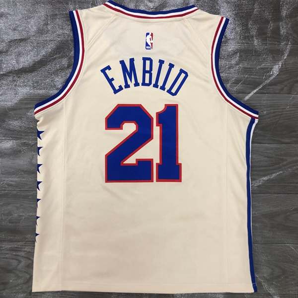 Philadelphia 76ers 20/21 Cream Basketball Jersey (Hot Press)