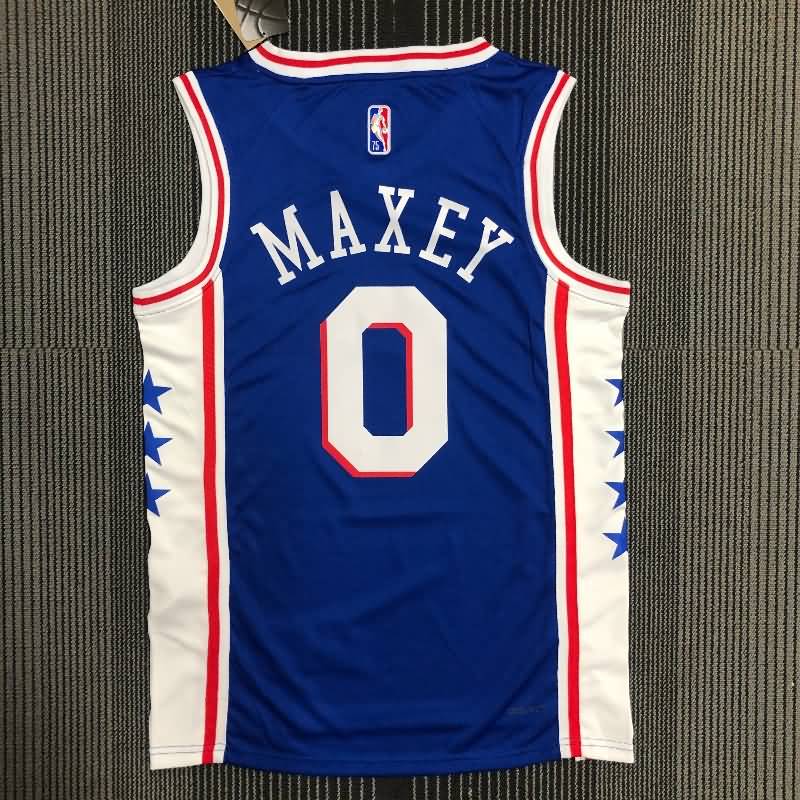 Philadelphia 76ers 21/22 Blue Basketball Jersey (Hot Press)