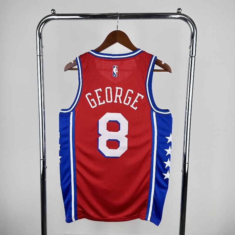 Philadelphia 76ers 22/23 Red AJ Basketball Jersey (Hot Press)