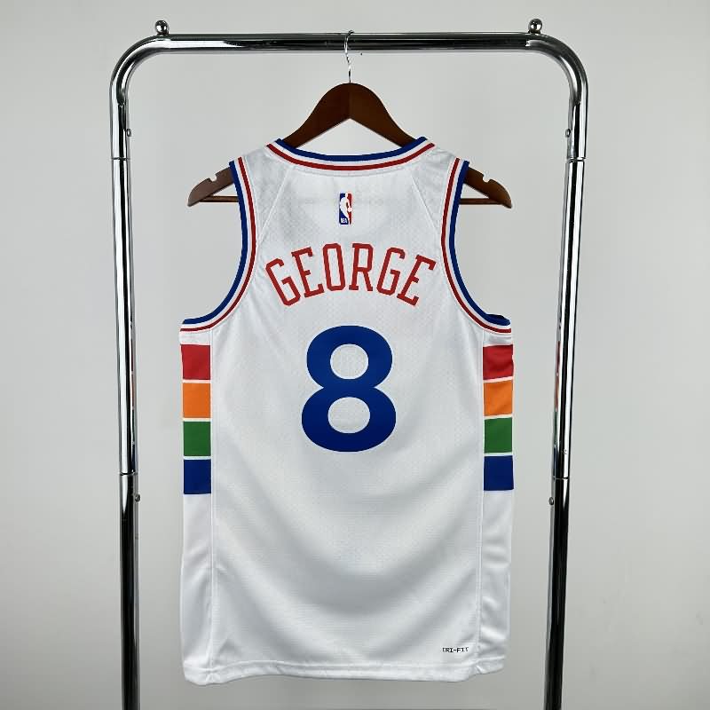 Philadelphia 76ers 24/25 White City Basketball Jersey (Hot Press)