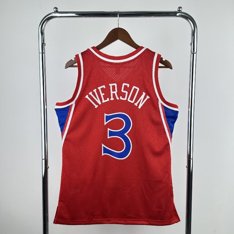 Philadelphia 76ers 1996/97 Red Classics Basketball Jersey (Hot Press)