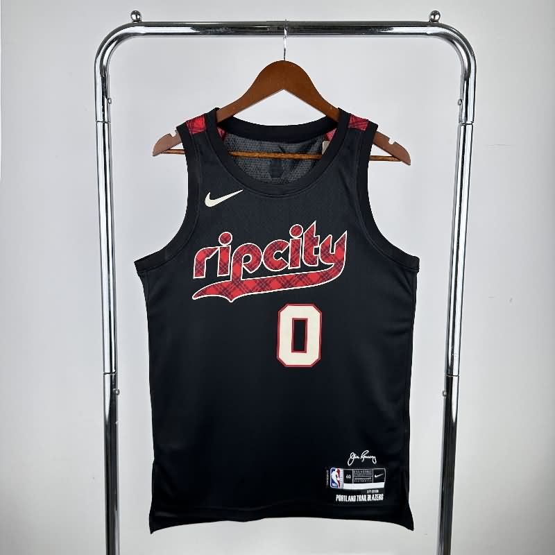 Portland Trail Blazers 23/24 Black City Basketball Jersey (Hot Press)