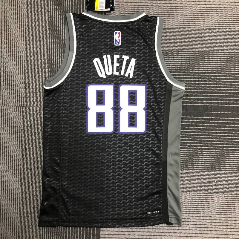 Sacramento Kings 21/22 Black AJ Basketball Jersey (Hot Press)