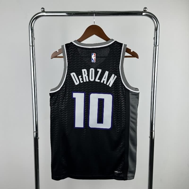 Sacramento Kings 22/23 Black AJ Basketball Jersey (Hot Press)