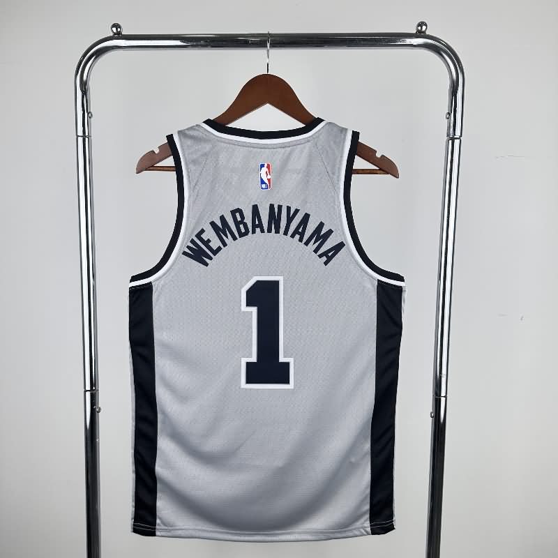 San Antonio Spurs 20/21 Grey AJ Basketball Jersey (Hot Press)