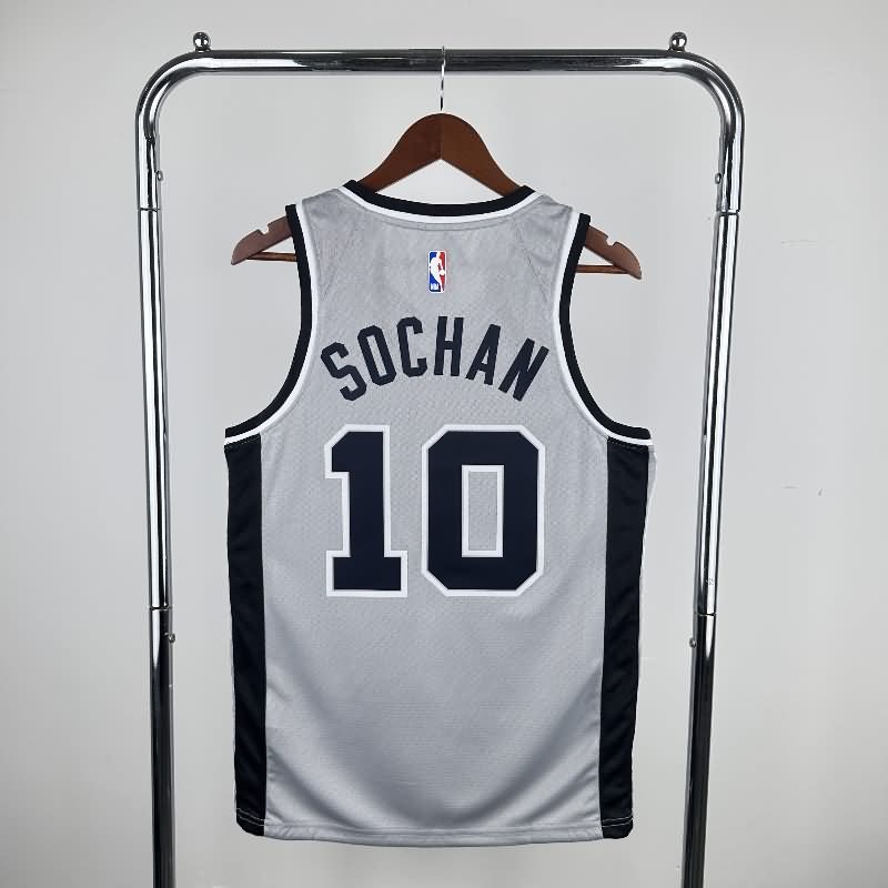 San Antonio Spurs 20/21 Grey AJ Basketball Jersey (Hot Press)