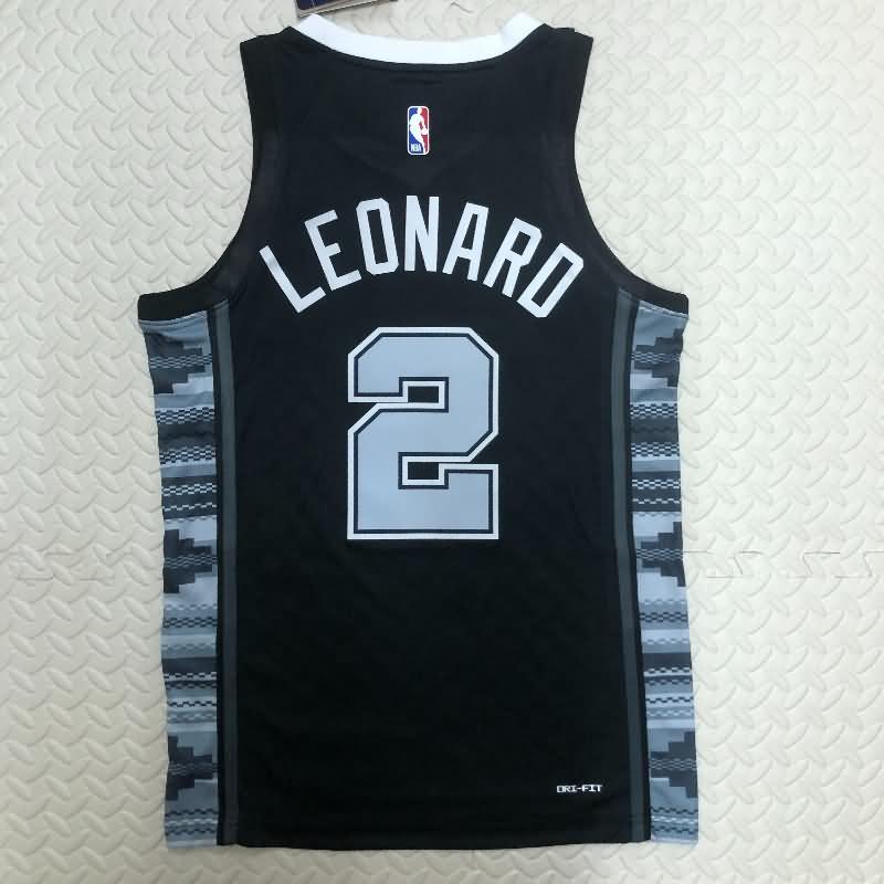 San Antonio Spurs 22/23 Black AJ Basketball Jersey (Hot Press)