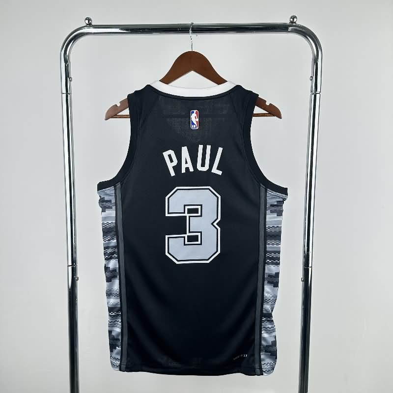 San Antonio Spurs 22/23 Black AJ Basketball Jersey (Hot Press)