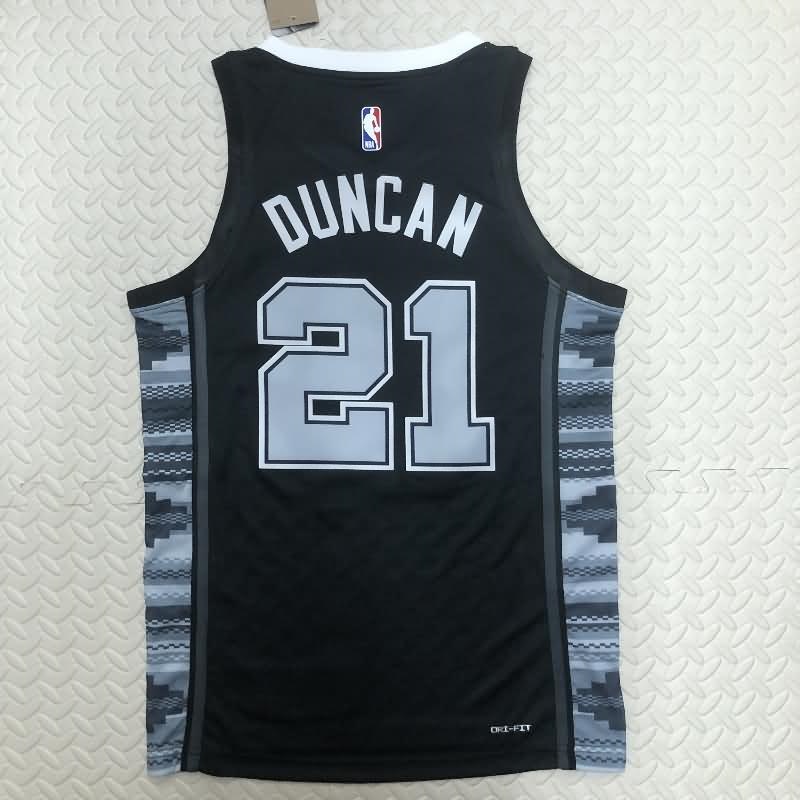 San Antonio Spurs 22/23 Black AJ Basketball Jersey (Hot Press)