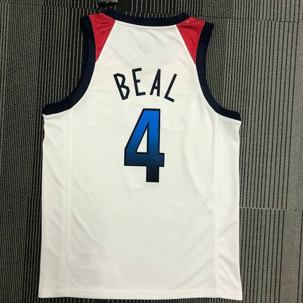 USA 2021 White Basketball Jersey (Hot Press)