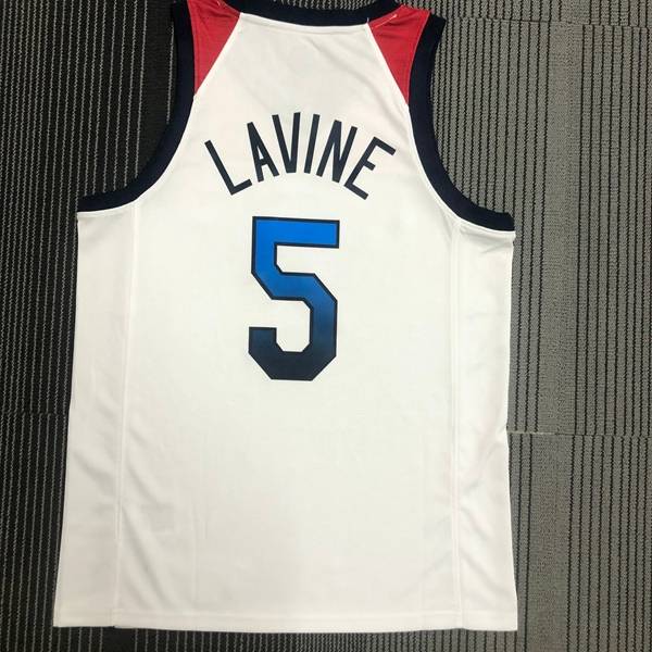 USA 2021 White Basketball Jersey (Hot Press)