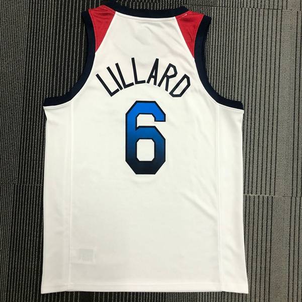 USA 2021 White Basketball Jersey (Hot Press)