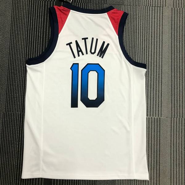 USA 2021 White Basketball Jersey (Hot Press)