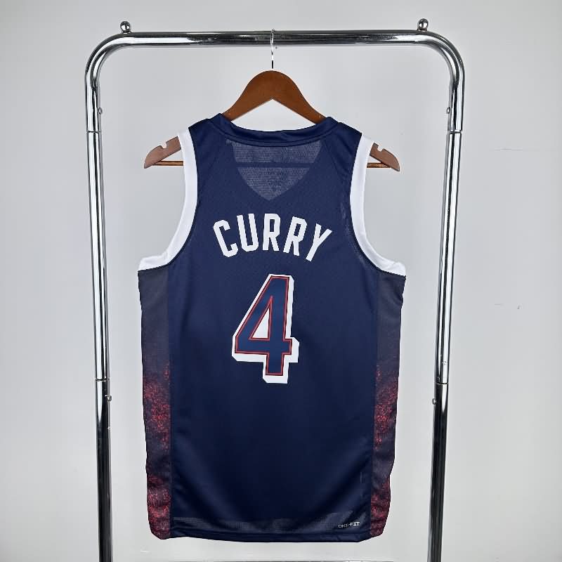 USA 2024 Dark Blue Basketball Jersey (Hot Press)