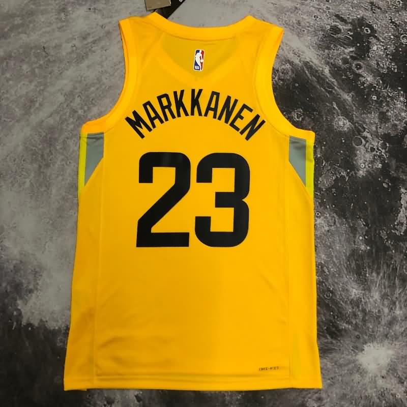 Utah Jazz 22/23 Yellow Basketball Jersey (Hot Press)