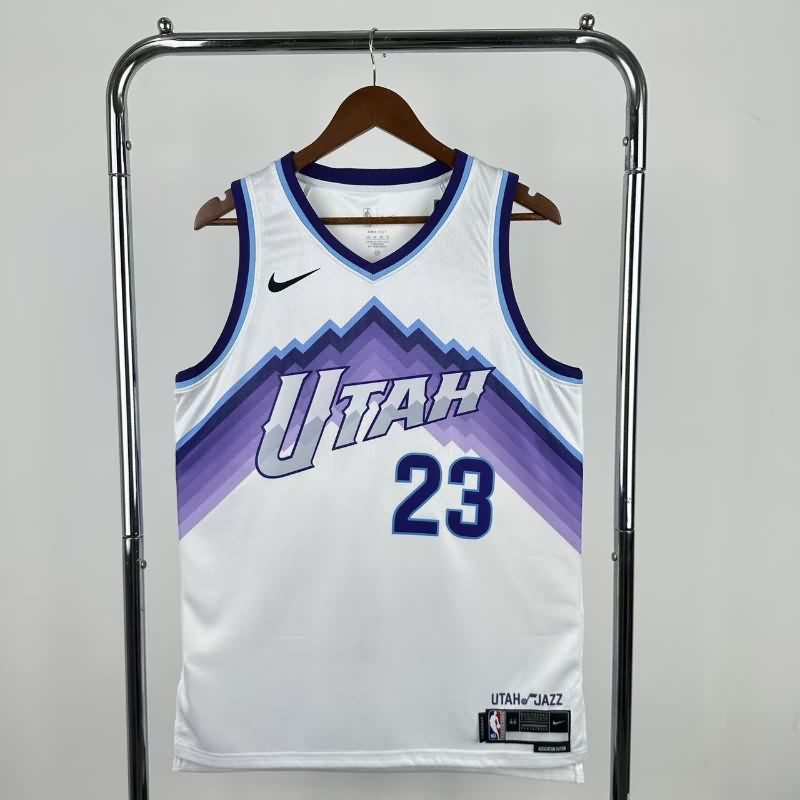 Utah Jazz 25/26 White Basketball Jersey (Hot Press) Utah Jazz 25/26 White Basketball Jersey (Hot Press)