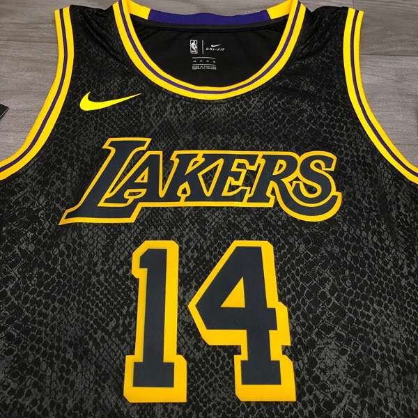 2020 Los Angeles Lakers GREEN #14 Black Basketball Jersey (Hot Press ...