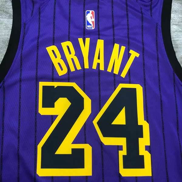 Los Angeles Lakers BRYANT #24 Purple Basketball Jersey (Hot Press) [LAL ...