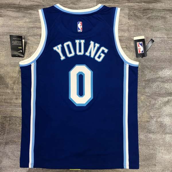 Los Angeles Lakers YOUNG #0 Blue Classics Basketball Jersey (Hot Press ...